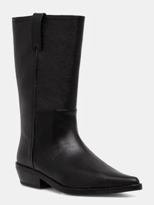 MICHAEL Michael Kors botki damskie skórzane Farren Flat Boot czarny