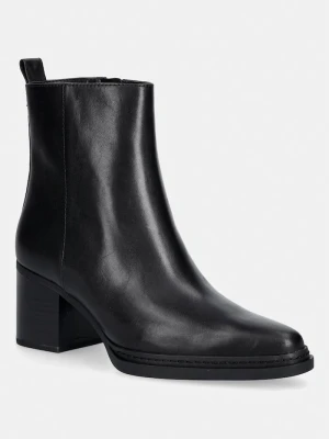 MICHAEL Michael Kors botki na słupku damskie skórzane Lex Bootie czarny