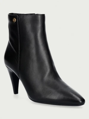 MICHAEL Michael Kors botki na szpilce damskie skórzane Daniela Heeled Bootie czarny