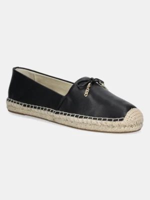 MICHAEL Michael Kors espadryle skórzane Nori kolor czarny 40R4NRFP1L.001