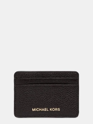 MICHAEL Michael Kors etui na karty skórzane brązowy