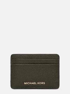 MICHAEL Michael Kors etui na karty skórzane kolor zielony 32F7GF6D0L
