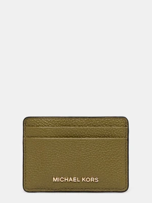 MICHAEL Michael Kors etui na karty skórzane kolor zielony 32F7GF6D0L