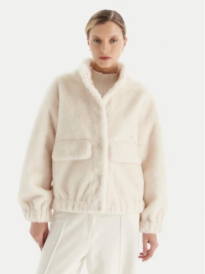 MICHAEL Michael Kors Futro 77A1469M52 Écru Relaxed Fit Kremowy