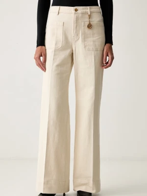 MICHAEL Michael Kors jeansy flare damskie beżowy