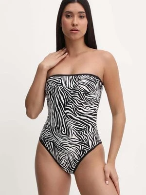 MICHAEL Michael Kors jednoczęściowy strój kąpielowy BANDEAU ONE PIECE kolor czarny lekko usztywniona miseczka MM24004