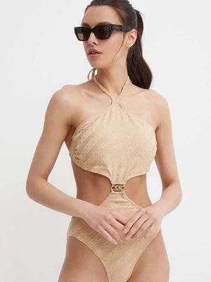 MICHAEL Michael Kors jednoczęściowy strój kąpielowy CUT OUT ONE PIECE kolor beżowy lekko usztywniona miseczka MM13720