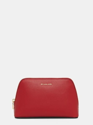 MICHAEL Michael Kors kosmetyczka skórzana kolor czerwony 32F5GJ6T2T