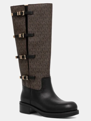 MICHAEL Michael Kors kozaki Darrington damskie kolor brązowy na płaskim obcasie 40F5DTFB7L.292