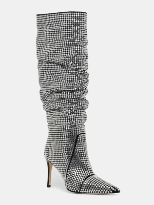 MICHAEL Michael Kors kozaki Dawn damskie kolor srebrny na szpilce 40F5DWHB7S.001