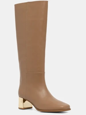 MICHAEL Michael Kors kozaki skórzane Matilda damskie kolor brązowy na słupku 40F5MTMB5L.297