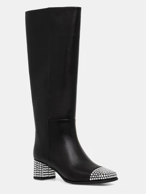 MICHAEL Michael Kors kozaki skórzane Matilda damskie kolor czarny na słupku 40F5MTMB7L.001