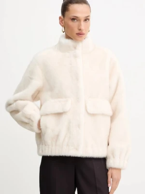MICHAEL Michael Kors kurtka kolor beżowy przejściowa oversize 77A1469M52