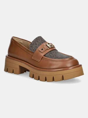 MICHAEL Michael Kors mokasyny Mandy damskie kolor brązowy na platformie 40T5MAFP2L.227