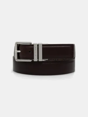 MICHAEL Michael Kors pasek dwustronny damski kolor brązowy 559157