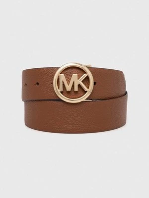 MICHAEL Michael Kors pasek skórzany dwustronny damski kolor brązowy