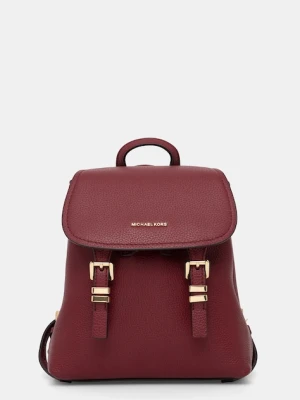 MICHAEL Michael Kors plecak skórzany QUINN damski kolor bordowy mały gładki 30T5GQNB0L
