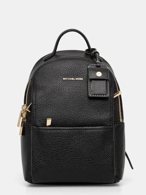 MICHAEL Michael Kors plecak skórzany SABLE damski kolor czarny mały gładki 30T5G3XB1L
