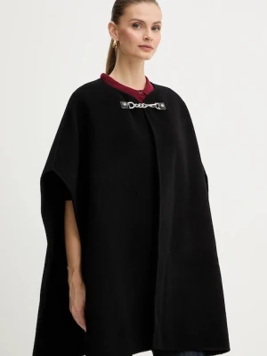 MICHAEL Michael Kors poncho z dodatkiem wełny kolor czarny MF520J6GBX