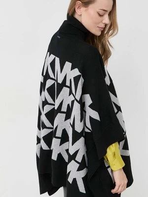 MICHAEL Michael Kors poncho z domieszką wełny kolor czarny