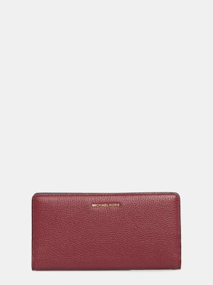 MICHAEL Michael Kors portfel skórzany BRYANT damski kolor bordowy 32S5GYTP3L
