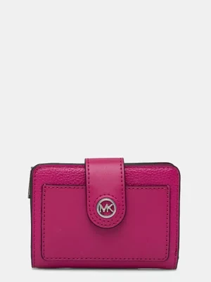 MICHAEL Michael Kors portfel skórzany damski kolor różowy 32H3S0KD5L