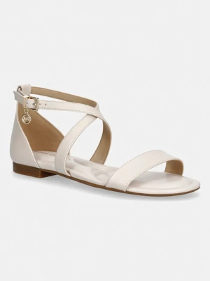 MICHAEL Michael Kors sandały skórzane Alexa Flex Flat Sandal beżowy