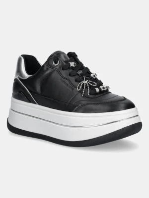 MICHAEL Michael Kors sneakersy skórzane Hayes damskie kolor czarny 43F5HYFS2L.001
