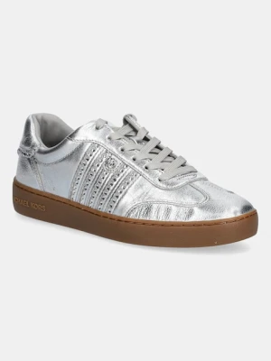 MICHAEL Michael Kors sneakersy skórzane Scotty damskie kolor srebrny 43T5SCFS1M.040