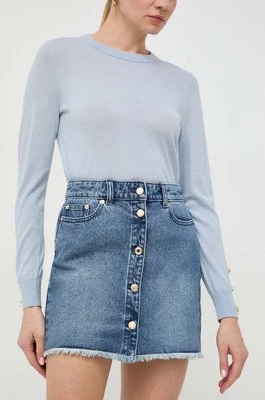 MICHAEL Michael Kors spódnica jeansowa kolor niebieski mini ołówkowa