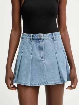 MICHAEL Michael Kors spódnica jeansowa kolor niebieski mini rozkloszowana MR670M0FAU