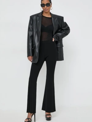 MICHAEL Michael Kors spodnie damskie kolor czarny dzwony high waist