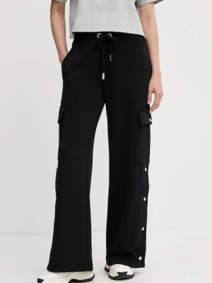MICHAEL Michael Kors spodnie damskie kolor czarny fason cargo high waist MT530VOE45