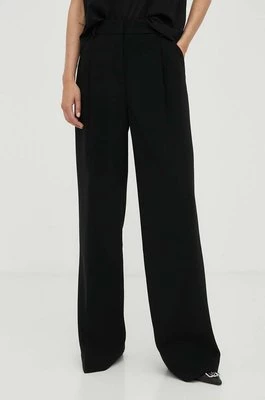 MICHAEL Michael Kors spodnie damskie kolor czarny proste high waist