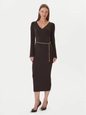 MICHAEL Michael Kors Sukienka dzianinowa MF5835G4VR Brązowy Slim Fit