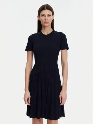 MICHAEL Michael Kors Sukienka dzianinowa MS5830OBFD Granatowy Slim Fit