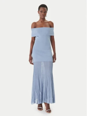 MICHAEL Michael Kors Sukienka dzianinowa MS683HGBFD Błękitny Slim Fit