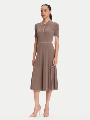 MICHAEL Michael Kors Sukienka dzianinowa MT5834F33D Beżowy Regular Fit