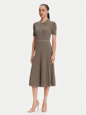 MICHAEL Michael Kors Sukienka dzianinowa MT5834F33D Beżowy Regular Fit