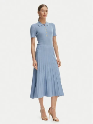 MICHAEL Michael Kors Sukienka dzianinowa MT5834F33D Błękitny Regular Fit