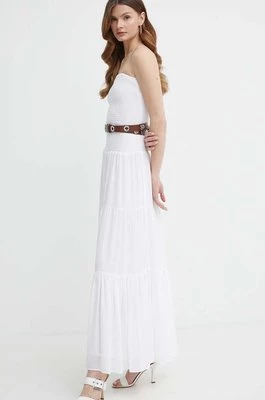 MICHAEL Michael Kors sukienka kolor biały maxi rozkloszowana