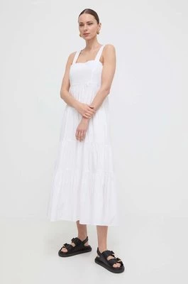 MICHAEL Michael Kors sukienka kolor biały midi rozkloszowana