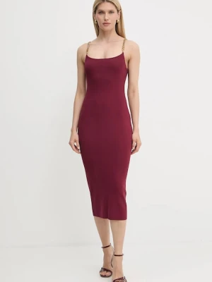 MICHAEL Michael Kors sukienka kolor bordowy midi dopasowana MT5831M33D