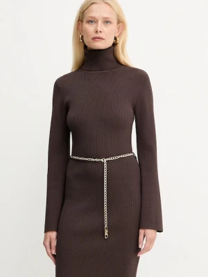 MICHAEL Michael Kors sukienka kolor brązowy mini dopasowana MF583C633D
