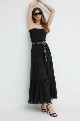 MICHAEL Michael Kors sukienka kolor czarny maxi rozkloszowana