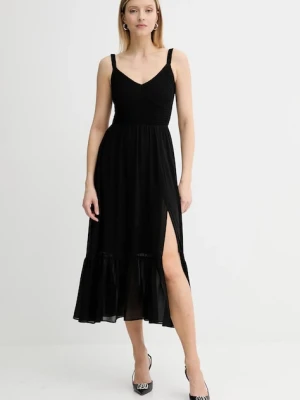 MICHAEL Michael Kors sukienka kolor czarny midi rozkloszowana MT583467R3