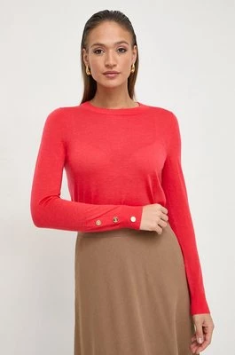 MICHAEL Michael Kors sweter wełniany damski kolor czerwony lekki