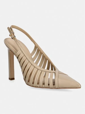 MICHAEL Michael Kors szpilki skórzane Adriana High Pump beżowy