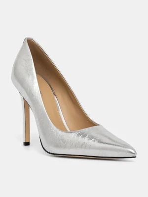 MICHAEL Michael Kors szpilki skórzane Elyse High Pump kolor srebrny 40F5EYHP1M.040