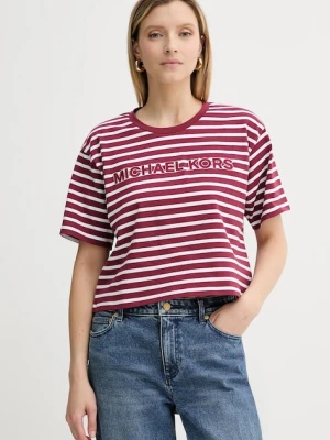 MICHAEL Michael Kors t-shirt bawełniany damski kolor bordowy MT551R9HM7